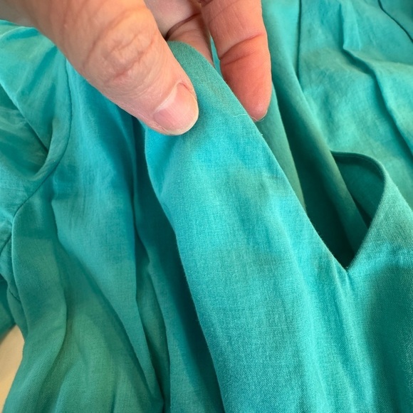 Trina Turk Make Merry Cotton Minidress Empire Waist Balloon Sleeves / medium - Picture 4 of 12